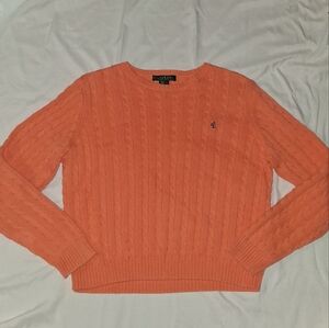 90s Ralph Lauren Polo Wimbledon Tennis Cable Knit Sweater Vintage